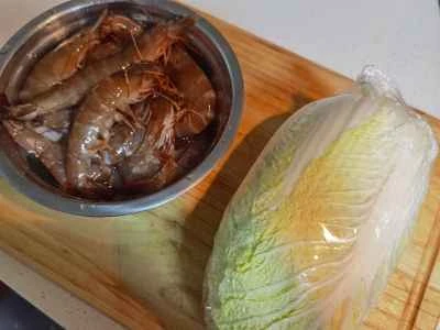 エビとキャベツのシチューの作り方：1