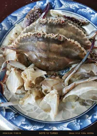 ネギと生姜のワタリガニの作り方：1