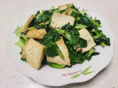 白黒キャベツ入り豆腐炒めの作り方：4