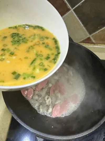 牡蠣オムレツのレシピ手順：4