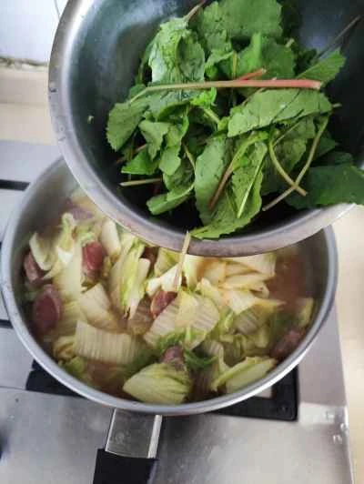 中華ソーセージとキャベツの炒め物の作り方：8