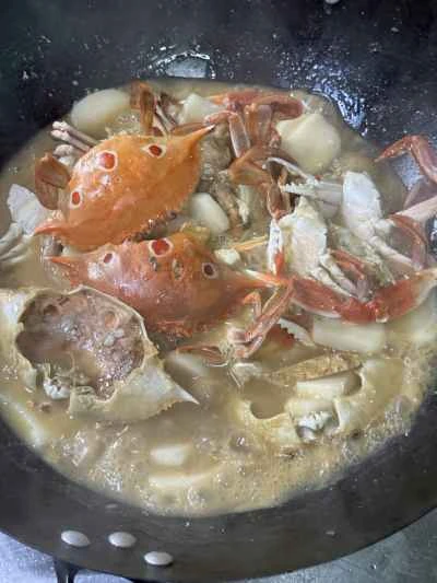 カニ入り餅炒めの作り方：12