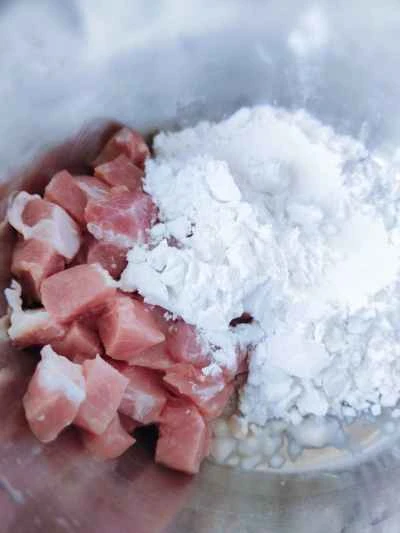 パイナップル入り酢豚のレシピ手順：5