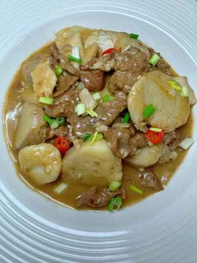 タロイモと牛肉の作り方：19