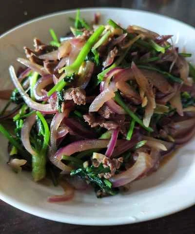 パクチー入り牛肉炒めの作り方：10