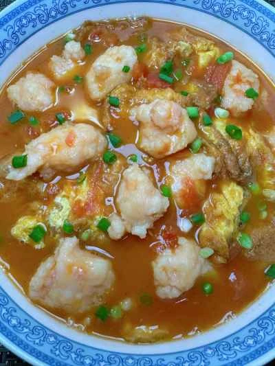 トマト、卵、エビペーストのレシピ手順：15