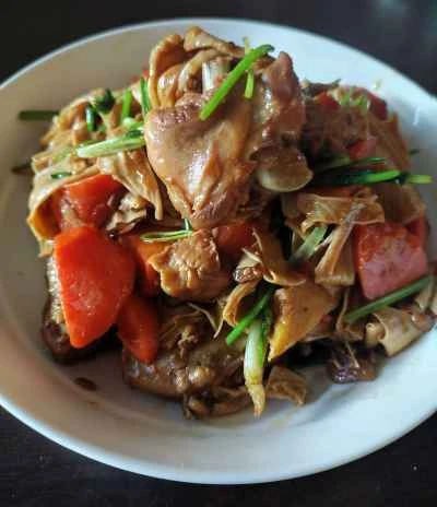 にんじんと豆腐皮の煮込みチキンの作り方：10