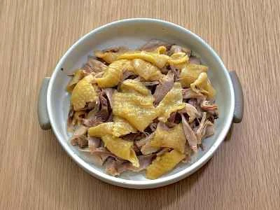 ネギ油チキン細切りの作り方：7