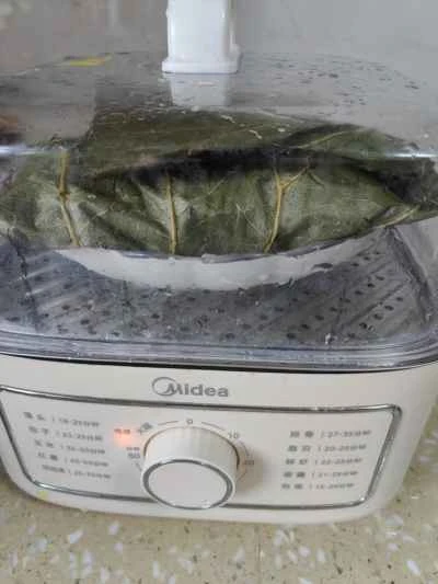 蓮の葉蒸し鶏のレシピ手順：11