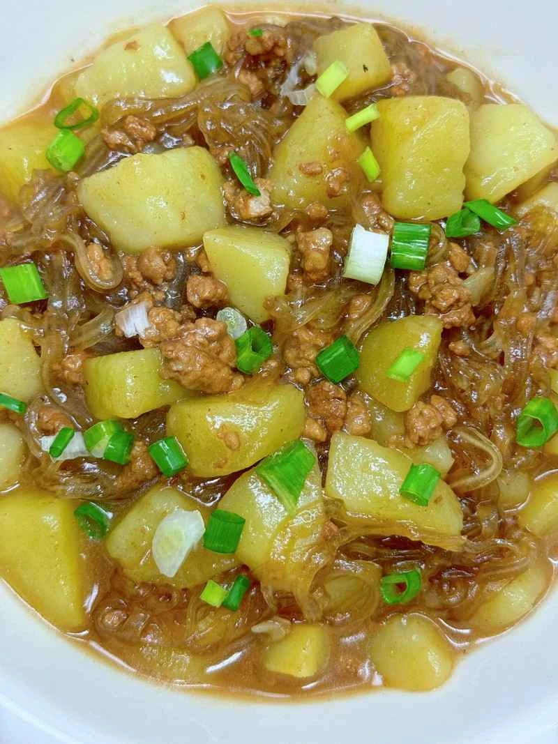 じゃがいも、ひき肉、春雨の煮込みの作り方：13