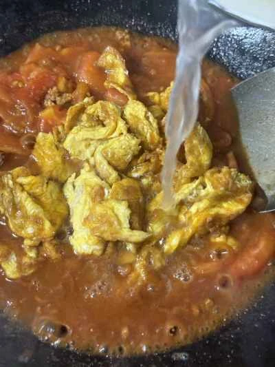 トマト、卵、ひき肉の作り方：11