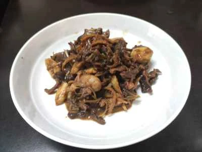 鶏の内臓と生姜の炒め物の作り方：7