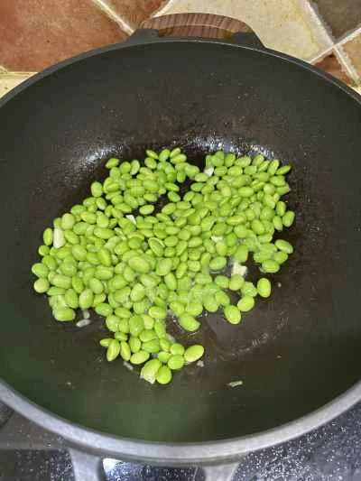 枝豆入り煮ヘチマの作り方：3