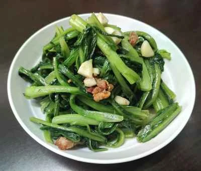 ロメインレタスと豚の皮の炒め物の作り方：6