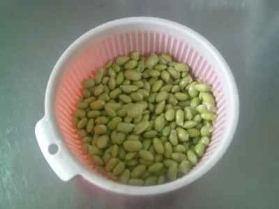 からし菜と枝豆の漬物とグルテン炒めの作り方：2