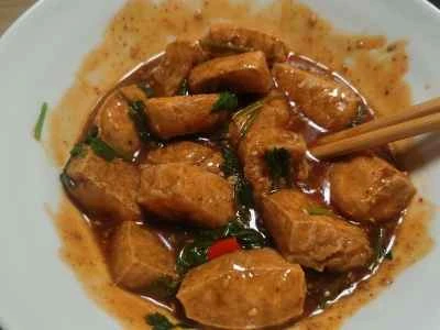 豆腐のソース煮のレシピ