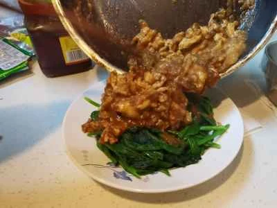 ほうれん草と卵のソースの作り方：5