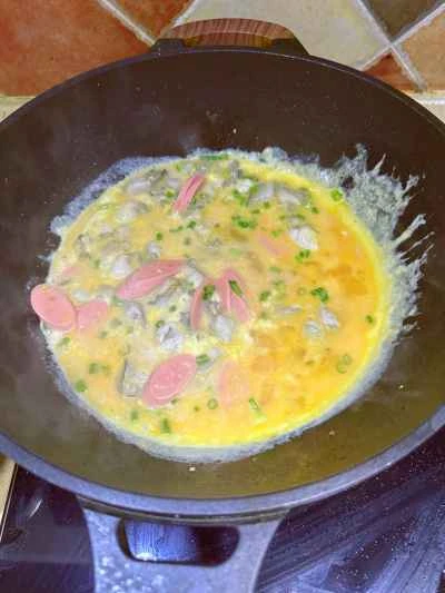 牡蠣オムレツのレシピ手順：5