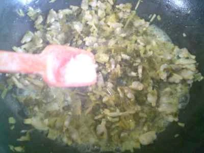 アサリと漬物炒めの作り方：7