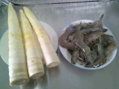 たけのこ入りエビの煮込みの作り方：1