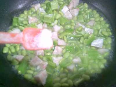 ピーマンとロブスター風味の枝豆炒めの作り方：12