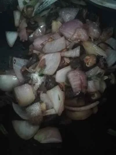 玉ねぎとキノコの炒め物の作り方：14