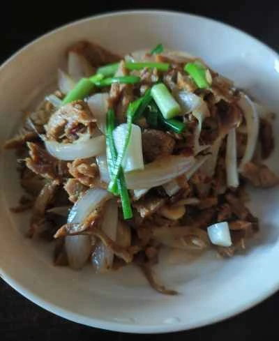 細切り豚肉と玉ねぎの炒め物の作り方：6