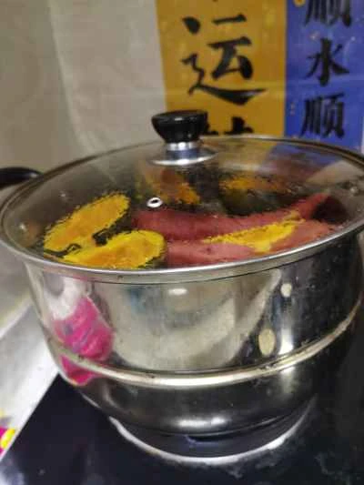 蒸しサツマイモのレシピ手順：4