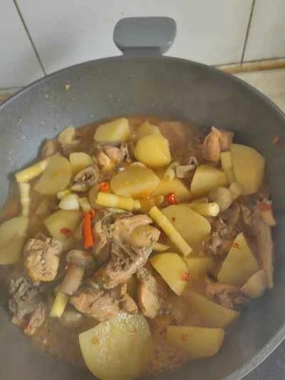 鶏肉とジャガイモの煮込みの作り方：14