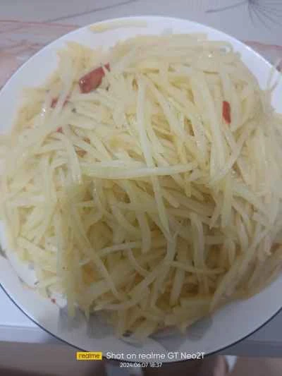 ホット＆サワーシュレッドポテトのレシピ