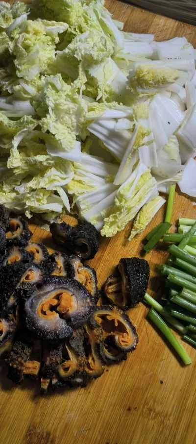 紅参入りベビーチンゲン菜炒めの作り方：1