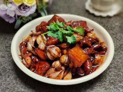 客家風ニンニク煮豚のレシピ手順：13