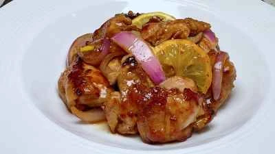 レモン風味のチキン炒めのレシピ