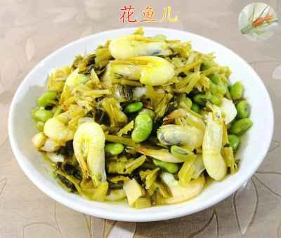 白エビと枝豆の漬物炒めのレシピ