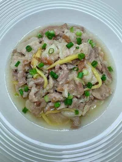 酸っぱい梅の蒸し豚バラ肉のレシピ