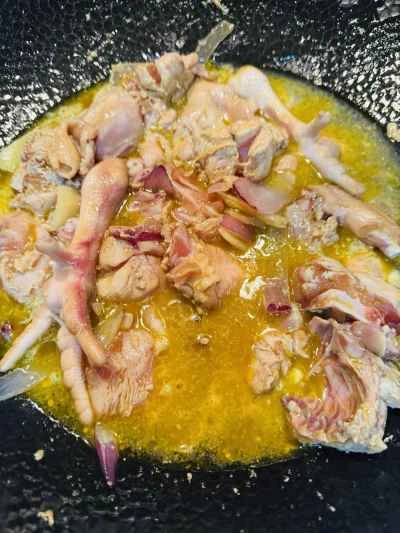 生姜とネギで煮込んだ鶏肉の作り方：4