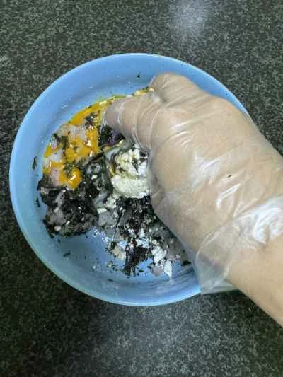 海藻とイカのケーキの作り方：7