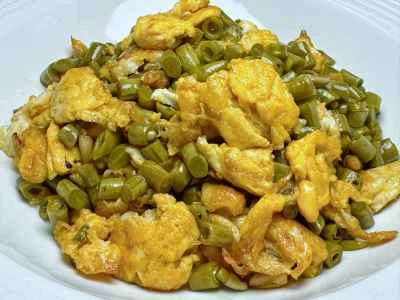 インゲンと卵の炒め物のレシピ