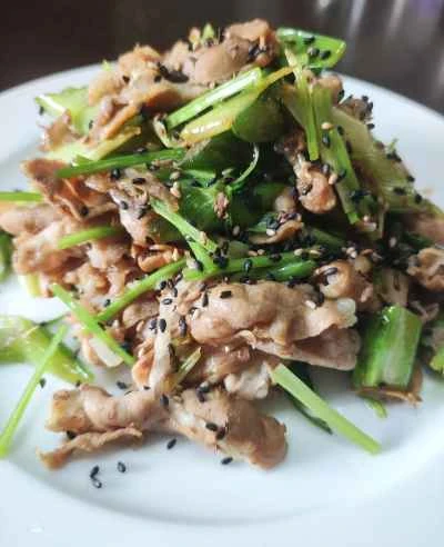 ネギ入りラム肉の炒め物を作る手順：8