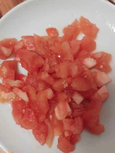 トマト入りスクランブルエッグの作り方：5