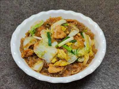 春雨とキャベツの炒め物の作り方：14