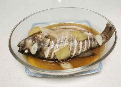 蒸しスズキのレシピ手順：3