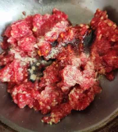 ケールとビーフパテの作り方：4