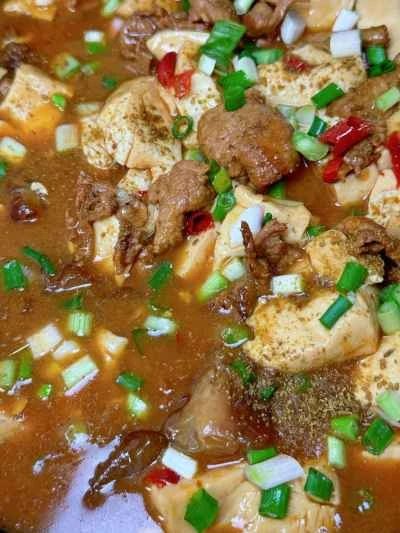 牛肉入り麻婆豆腐のレシピ手順：13