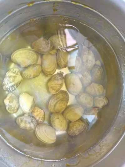 ガーリック春雨とエビとアサリのキャセロールの作り方：1