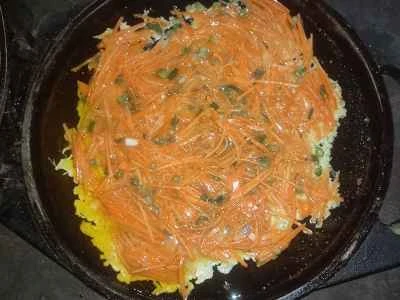 にんじんと卵のパンケーキのレシピ手順：3