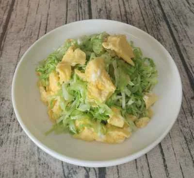 キャベツと卵の炒め物の作り方：3