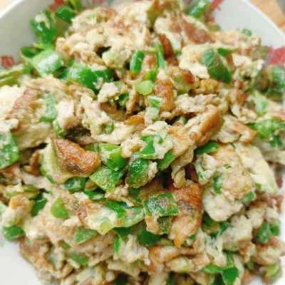 唐辛子入り卵炒め