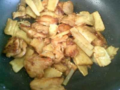 鶏胸肉と冬筍の炒め物の作り方：14