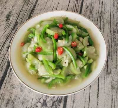 ピーマンとヘチマの炒め物の作り方：7